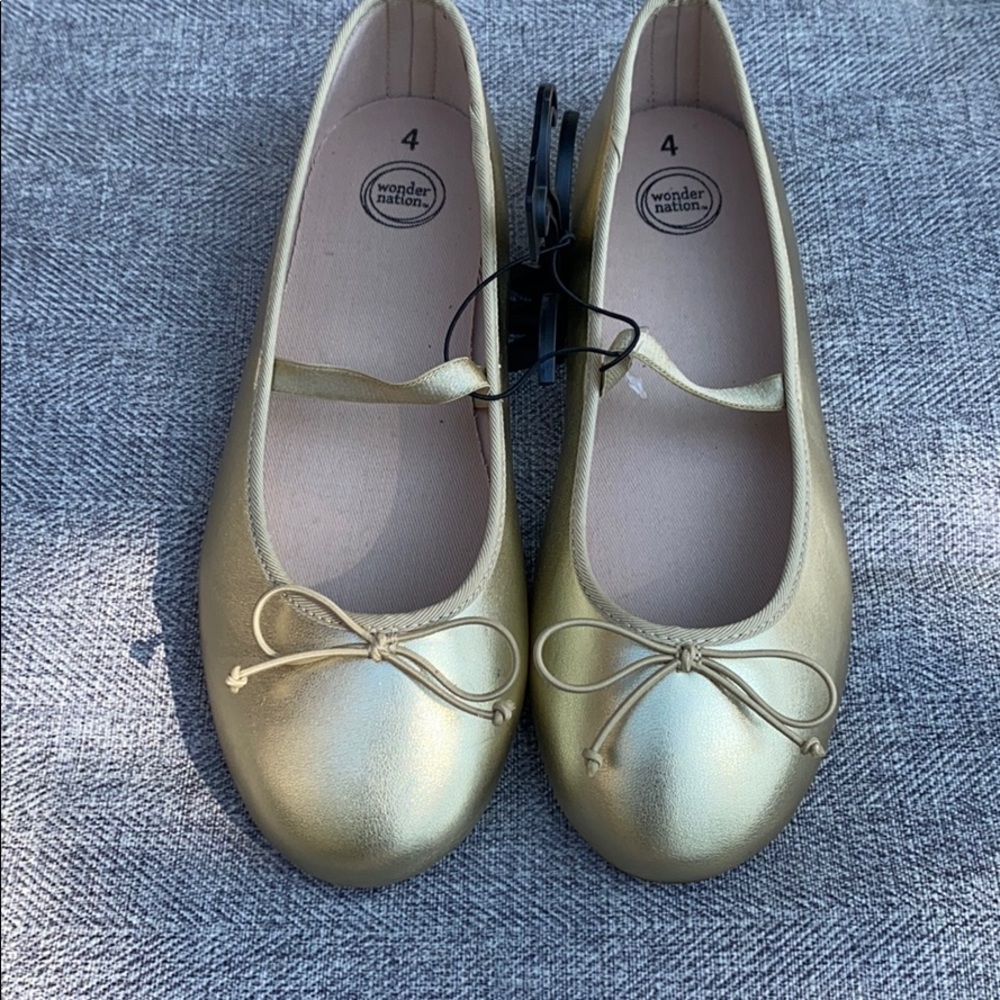 Gold color dress shoes